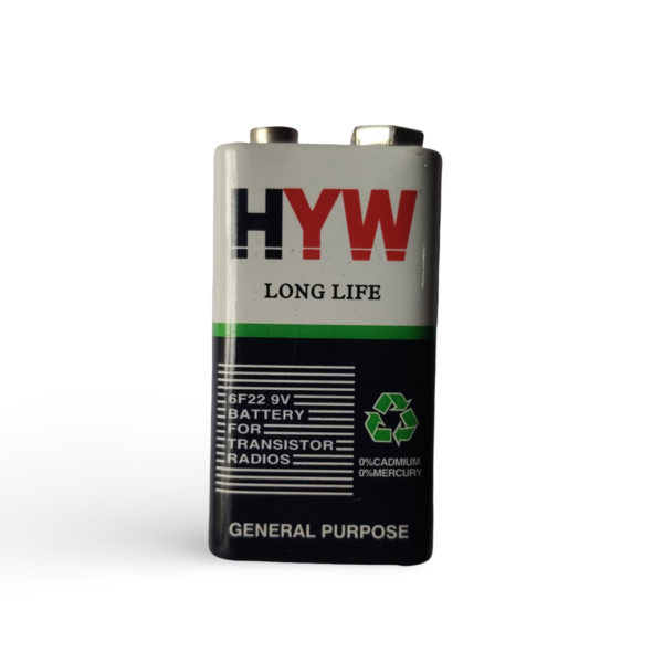 HYW 9V (6F22) Long Life Battery
