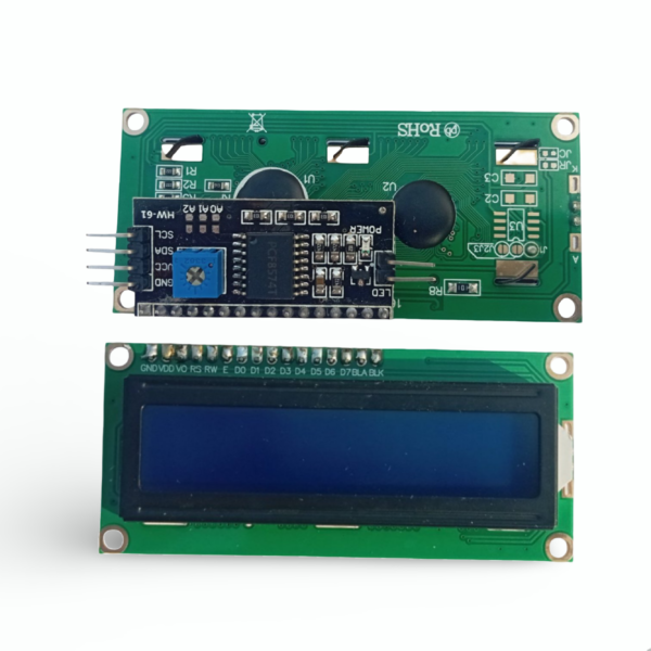 Arduino 1602 Serial LCD Display with Pre-Soldered I2C Backpack - Blue/White