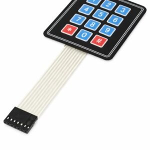 4x3 Matrix Membrane Keypad Module compatible with Arduino, ESP32 and other microcontroller based electronics and IoT projects